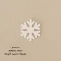 Miniature white wooden snowflake ornament for Christmas DIY crafts and 3cm snow decor - No.4 - 3cm Thick Wooden Snowflake