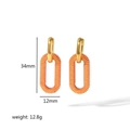 Detail view of gold textured hoop earrings showing 34mm height and 12.8g weight - Gold Small Style (TE6147-OR)