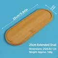 Bamboo wood oval tray with 25cm length for DIY crafts and succulent potting display - 25cm Extended Oval Tray