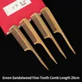 Natural green sandalwood pointed tail comb for professional hair styling 20cm - Style 13/Pin Tail Comb/20cm