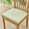 Waterproof light green PU leather chair seat cover with water droplets on wooden chair - Light Green