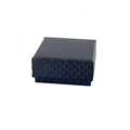 Elegant black square jewelry gift box with quilted pattern texture for rings and necklaces - Black Bracelet Box