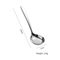 Cuchara sopera profunda de acero inoxidable 304, 23cm de largo con acabado espejo - Cuchara sopera de fondo plano