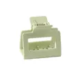 Dettaglio molletta per capelli quadrata opaca 5 cm verde menta con denti antiscivolo e molla - verde chiaro / Imballaggio Indipendente (Borsa OPP)