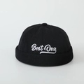 Boys black corduroy docker cap with Best One embroidery for ages 2 to 5 years - 52cm (2-5 Years) / Best Letter - Black