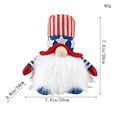 Patriotic 4th of July Independence Day gnome plush with red and white stripes and blue stars - Glowing Top Hat Gnome Red Hat (C3-4)