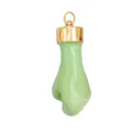 Miniature mint green fist pendant with golden metal cap for jewelry making - M599531-light Green / Light Green