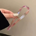 Épingle à cheveux en U en résine dégradé rose avec gravure France pour femmes - Nuage de Brume Croissant (6#)