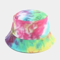 Bunter Batik-Anglerhut für Sonnenschutz mit lebendigen rosa, blauen und gelben Wirbeln - M (56-58cm) / Farbe 1 (Bunt Batik)