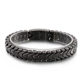 Bracciale da uomo in acciaio inossidabile 316L a maglia di drago stile vintage - Argento Antico