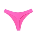 Fluorescent pink seamless thong with elastic waistband for athletic and fitness wear - Bright Pink
