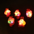 5-pack LED Christmas glow rings with Santa Claus patterns for holiday party favors - Christmas LED Wristband 1pc
