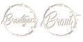 German wooden wedding chair signs with laser cut Braut and Bräutigam text in circles - Style 4 (German Groom/Bride Signs)