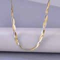 Two-tone intertwined snake chain necklace in gold and silver stainless steel - Gold and Silver Two-tone