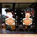 Christmas window stickers set with Santa Claus and Reindeer for festive glass decoration - Merry Christmas 529