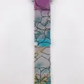 Floral Milanese loop strap with purple and blue gradient for Apple Watch metal band - 42 Lotus Flowers / 38/40/41/42mm