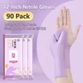 Durable plum purple nitrile gloves in 12-inch length for cleaning and kitchen tasks - 90 Pieces Of 12-inch Size S Purple