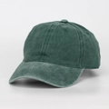 Classic dark green washed cotton baseball cap with vintage distressed texture - Dark Green (9#)