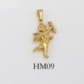 Ciondolo angelo Cupido dorato stile vintage in acciaio inossidabile modello HM09 - HM09-Cupido / Oro
