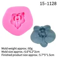 Phalaenopsis orchid silicone mold with blue resin floral sample for DIY crafts - Pink