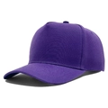 Classic 5-panel baseball cap in deep purple color with high-density fabric - Purple Blue