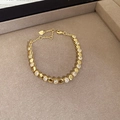 Bracciale a nido d'ape placcato oro 18 carati con zirconi e ciondolo a cuore - 3# Bracciale con Zirconi a Nido d'Ape (Oro)