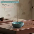 Porte-encens en céramique forme tasse à thé couleur cyan avec trou de 2,5 mm - XC1019-5GR Porte-encens rond vert de four / Vert de Transformation du Four