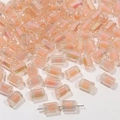 Faceted acrylic cylinder beads with pink core for DIY handmade jewelry and bracelets - Flesh Plated Cylindrical (50pcs)