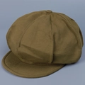 Detalle de la gorra octogonal verde oliva confeccionada en pana de alta calidad - M (56-58cm) / Verde Oliva