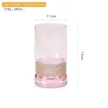 Verre à whisky rose avec strass argentés, capacité 490ml, hauteur 15cm modèle - Grand gobelet / Rose avec strass argentés