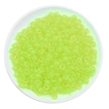 Neon green large hole acrylic pony beads for DIY jewelry making in a white bowl - 100 Pieces/Pack (9x6mm) / Neon Yellow