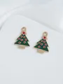 Detail of DIY Christmas tree pendants with green enamel and gold alloy edges - Classic Christmas Tree (35)