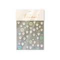 Nail art sticker MS-812 featuring golden sea shells and starfish in macaron colors - MS812-New Gold Bronzing
