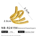 Gedetailleerde afmetingen en materiaalspecificaties voor de 18K gouden spiraalring van staal - Verstelbaar Open / Multi-layer Spiraalstijl (NB-R24194)