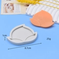 Silikonform in Pfirsichform für DIY-Backen und Schokolade mit Größenangaben - Mittel