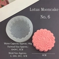 Detailed lotus flower mooncake silicone mold with 6cm dimensions and clear petal textures - Style: Lotus Mooncake Mold No. 6