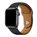 Genuine leather magnetic strap for Apple Watch in black and brown bicolor design - 42/44/45/49mm / Black / 0.9