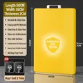 Thickened yellow PE plastic cutting board with metal handle, 50x35x2cm antibacterial surface - 50*35*2cm / Yellow