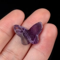 Natural amethyst purple quartz butterfly pendant with drill hole for jewelry making - Amethyst