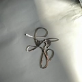 Minimalista argento acrilico viso torta topper arte astratta donna decorazione facciale - Piccolo Argento 3