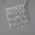 Stickers à ongles Miisha MN-292F avec motifs élégants de roses à l'encre rouge et feuilles - Rose d'Encre Gaufrée (MN-292F-新浮雕)