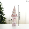 Pink sequin Christmas gnome doll with telescopic legs 50cm tall festive home decor - Pink Telescopic Santa Claus