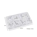 Translucent silicone mold featuring 7 dog shapes and 1 bone for DIY epoxy resin pendants - Dog Pendant Mold