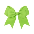 Detail of neon green handmade grosgrain ribbon bow with fine ribbed fabric texture - Lime Green (20)