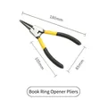 Manual ring opening pliers with yellow and black grip, 180mm total length measurement - Binder Ring Opening Pliers (For 20/25# Rings) / Yellow and Black