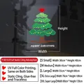 Static cling Christmas tree window decal with UV printing and double-sided color display - Green Christmas Tree / Small (30x40cm)