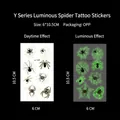 Luminous spider web temporary tattoo sticker Y-162 with glow-in-the-dark effect for parties - Style Y-162