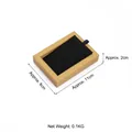 Black velvet drawer jewelry box with gold paper frame, 11x8x2cm display tray - Rectangular Small Chain Tray (Black Velvet)
