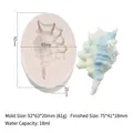 Conch shell silicone mold for DIY candles with blue and white wax craft results - Conch 03 HY-03