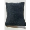 Small black velvet watch pillow display cushion for jewelry storage and presentation - Black Faux Fur 8x9
